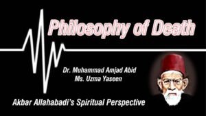 Akbar Allahabadi reflecting on the Philosophy of Death — a symbolic portrayal of spiritual awakening and poetic insight into life’s impermanence.